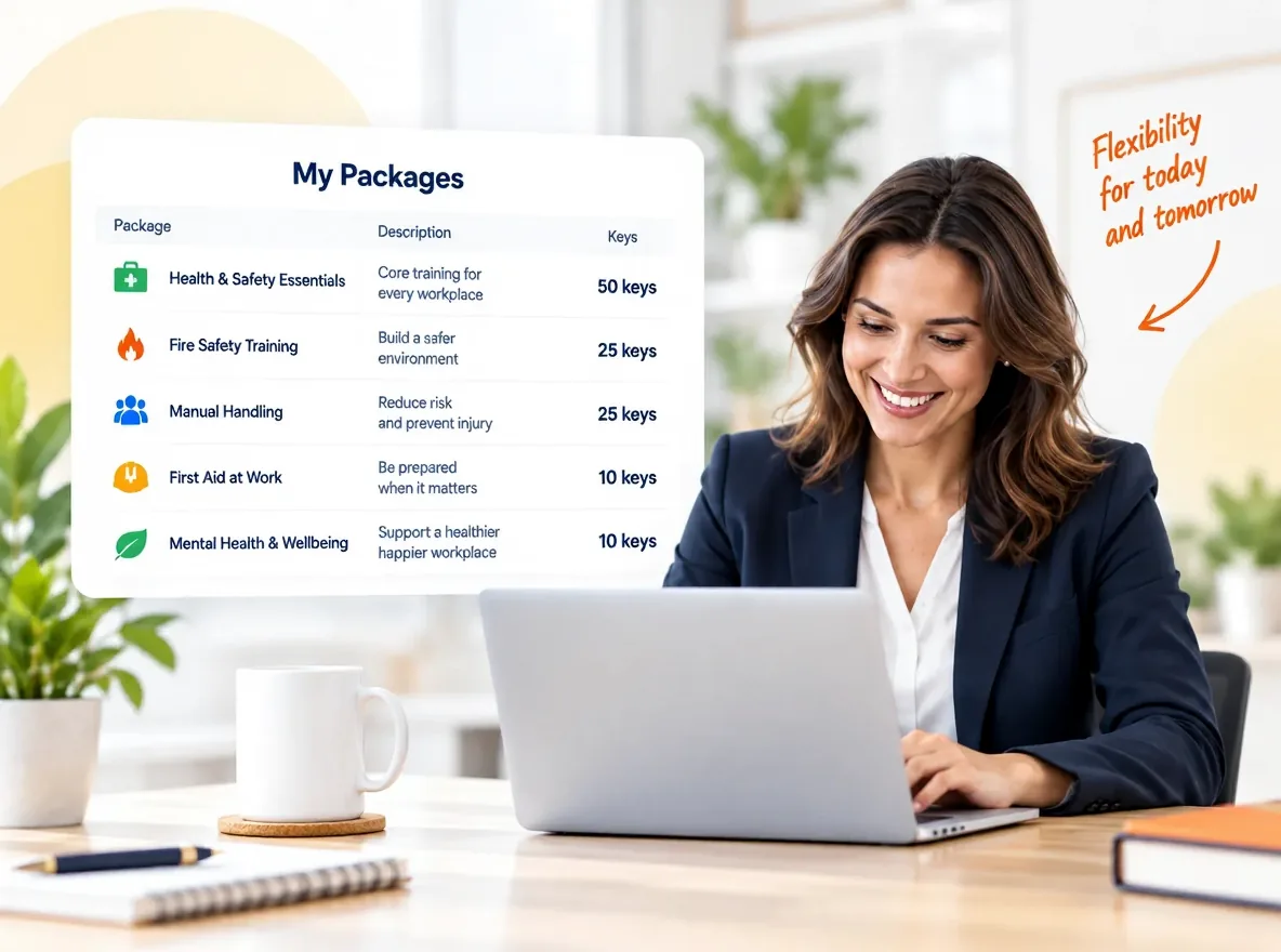 Business manager using Ireland Safety training packages