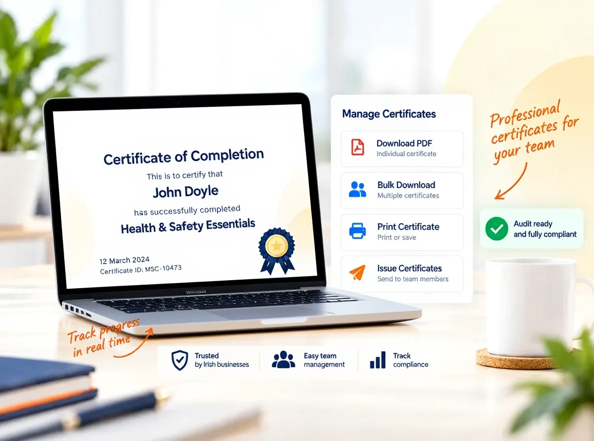 Ireland Safety certificate management